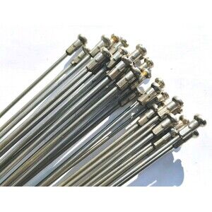 Lot Of 30 Stainless Steel 283mm Silver Bike Spokes 8.3g Each With Nipples